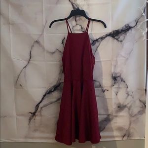 Maroon flowing dress
